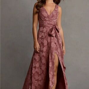 Azazie Marnie Dusty Rose A-Line Dress